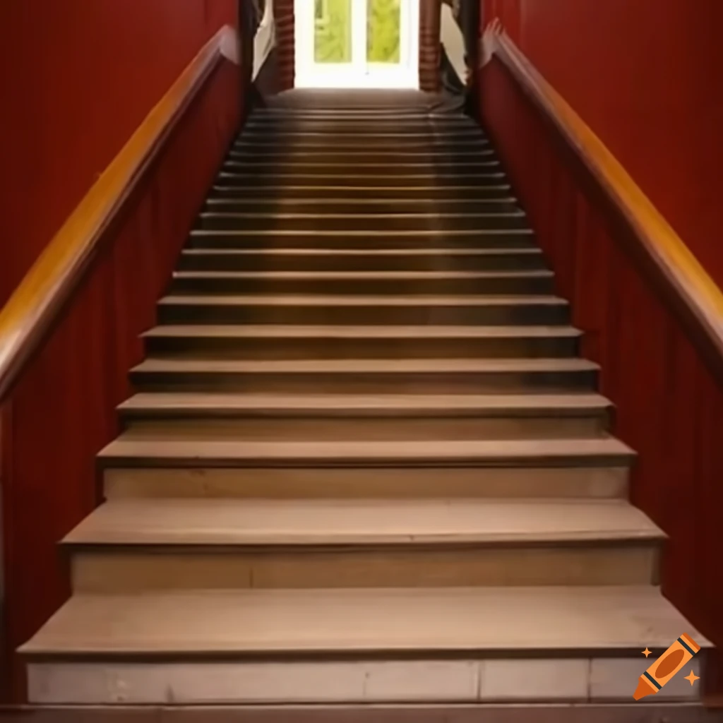 Staircase going down in a school building