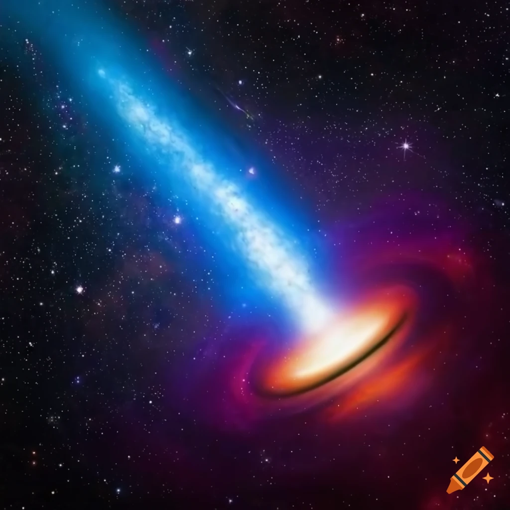 Cosmic realm with a mesmerizing black hole and shimmering stars on Craiyon