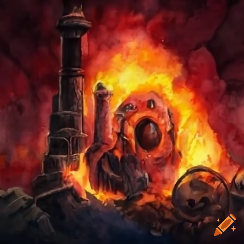 Magical furnace explosion in a fantasy setting