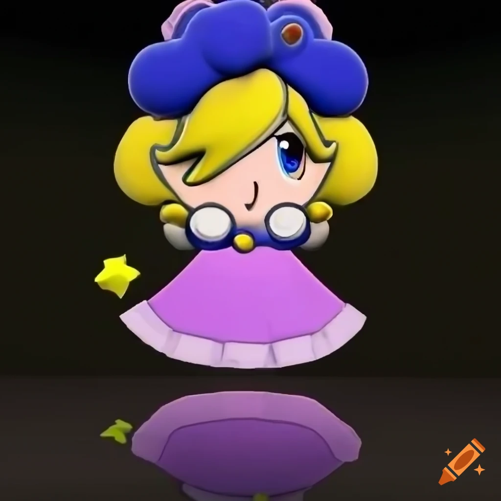 Luvbi character from super paper mario in 3d on Craiyon