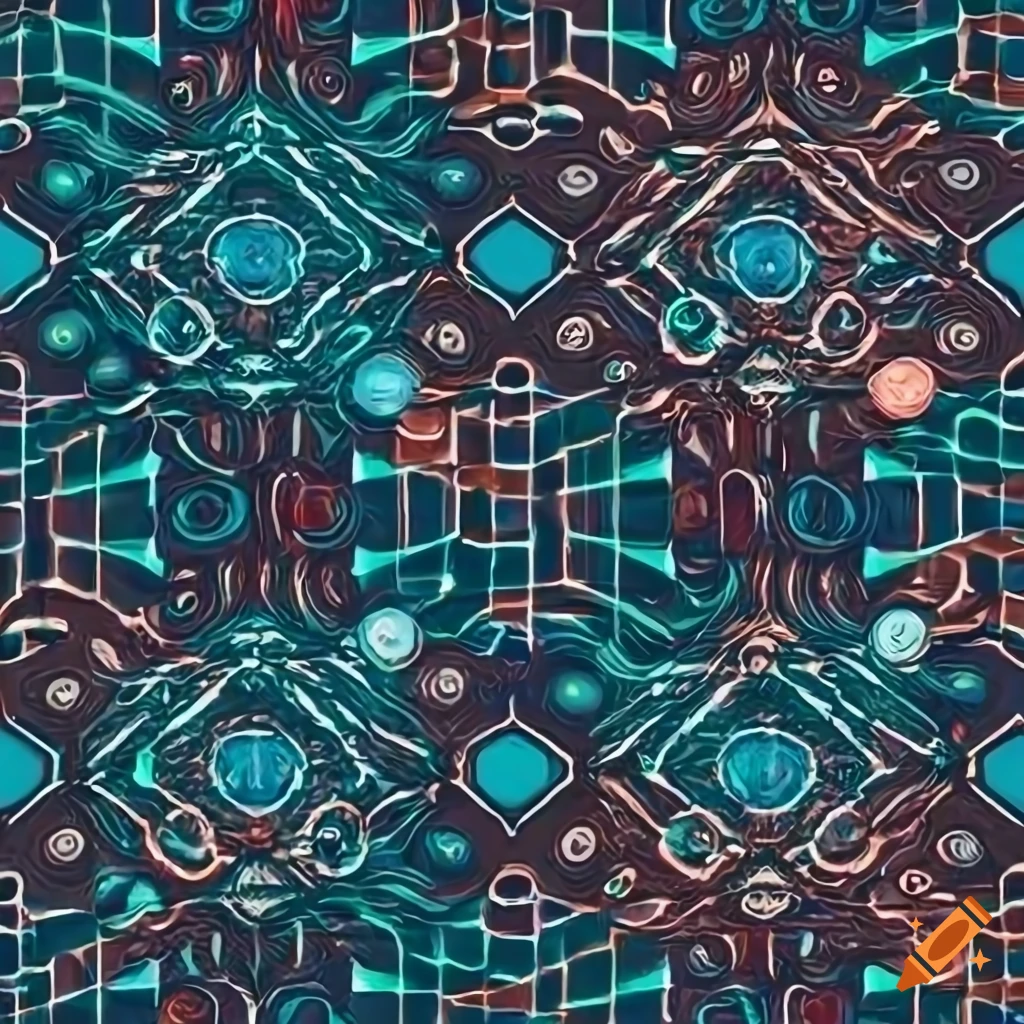 Universe design seamless pattern with sharp clean lines on Craiyon