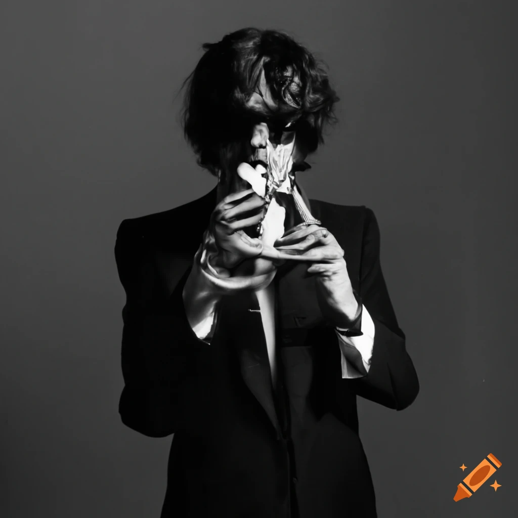 Jarvis Cocker dressed as Doctor Who, with a cigar in a high-quality photograph