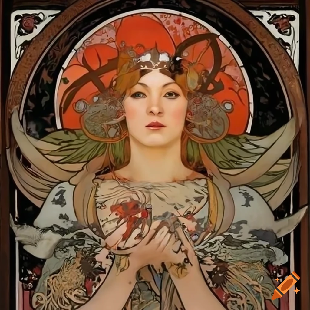 Masterpiece history painting of the steel warrior robert bruce by mucha on Craiyon