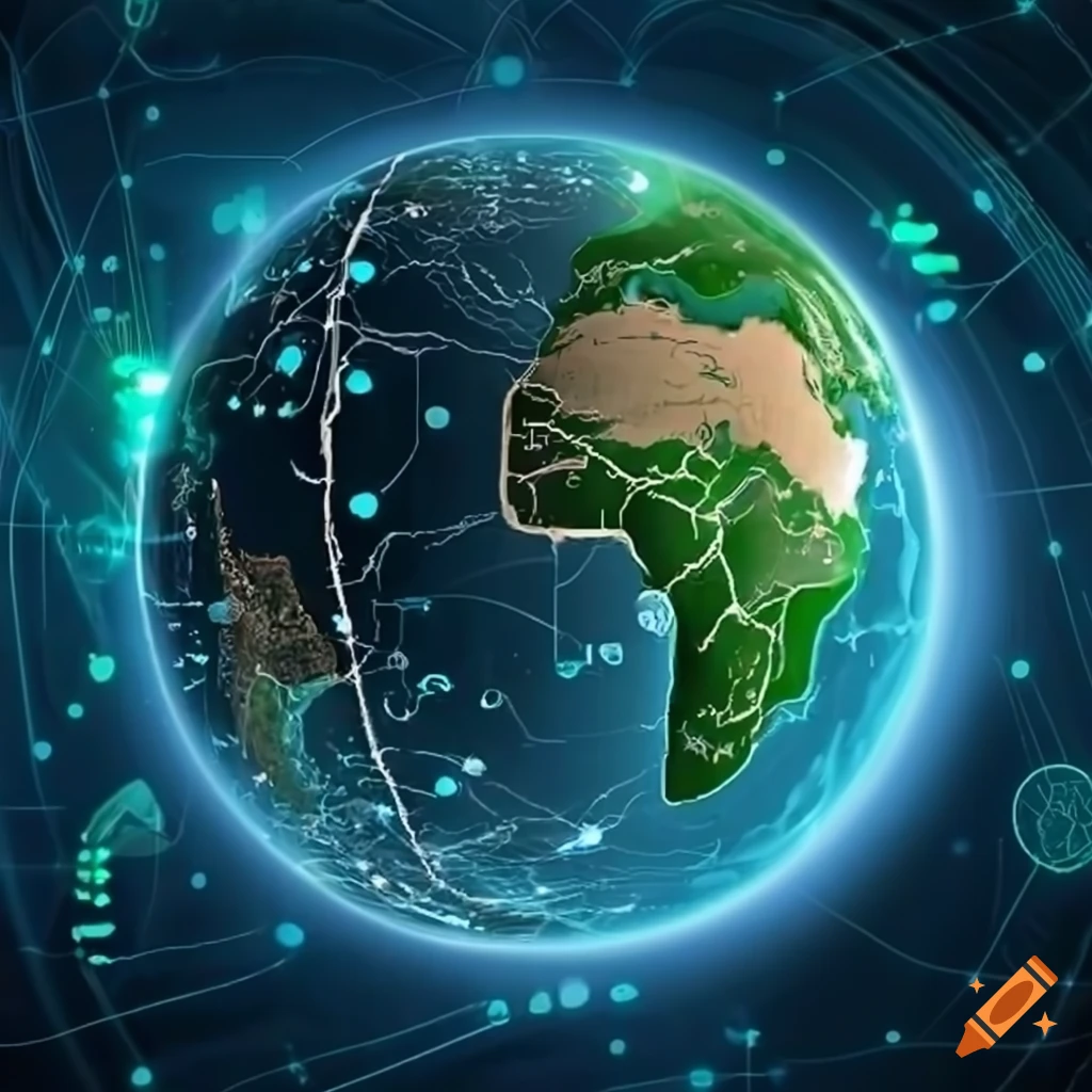 Data analyst examining climate trends and predicting future occurrences with AI algorithms