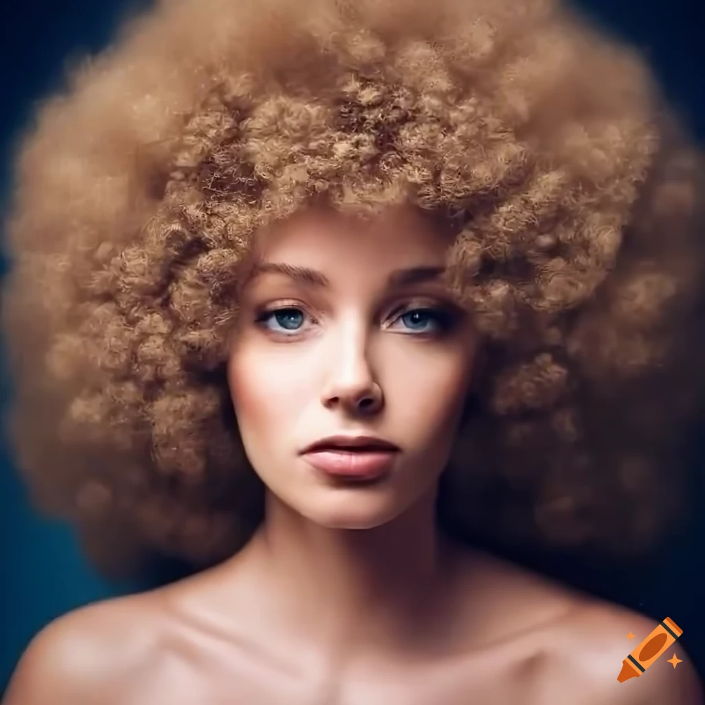 Spectacular Blonde Afro Background Digital Art Spectacular Blonde Afro Background Digital Art