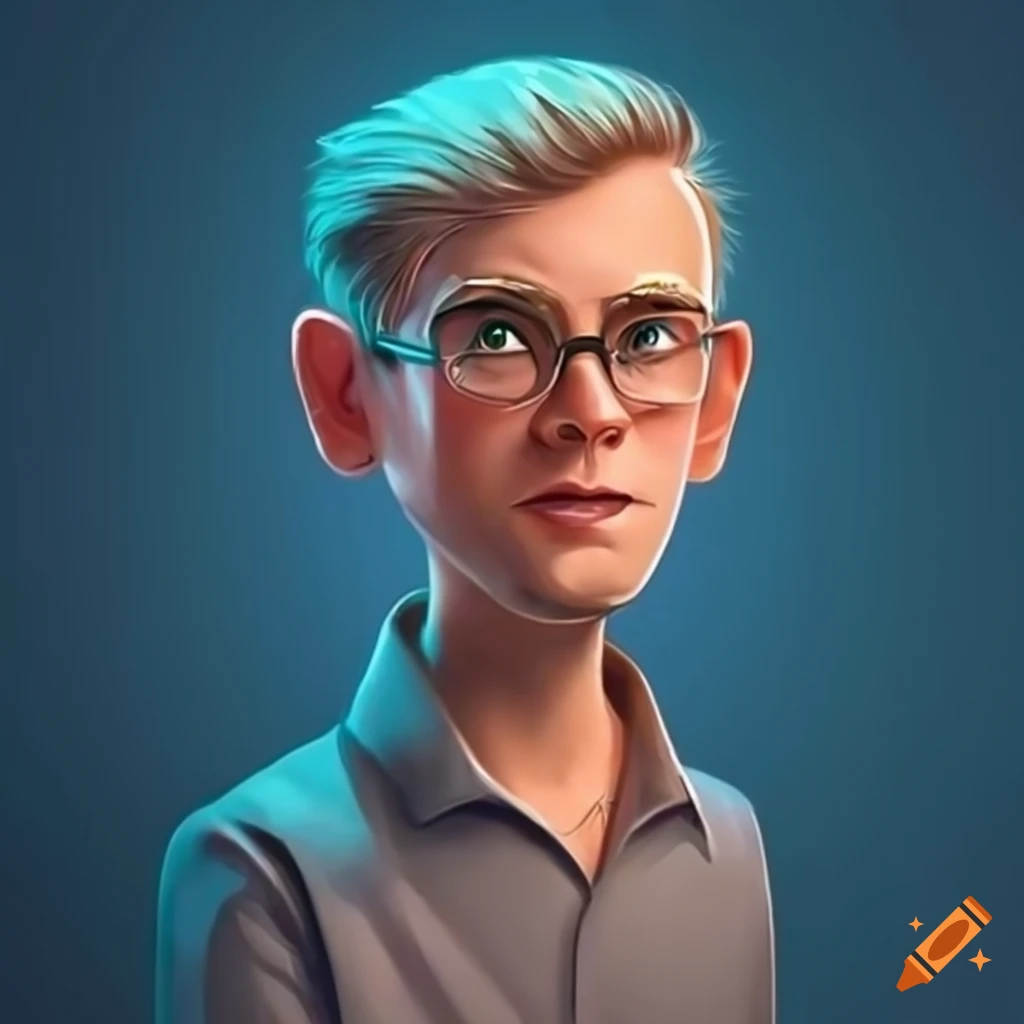 Disney-style cartoon of a 35-year-old software app developer on Craiyon