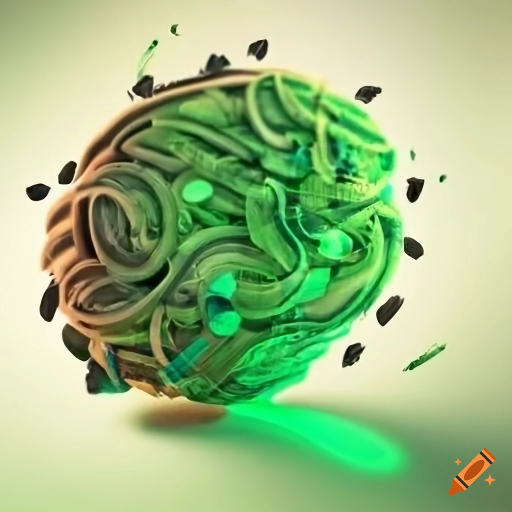 Illustration of money multiplier concept with green dollars and x2 x5