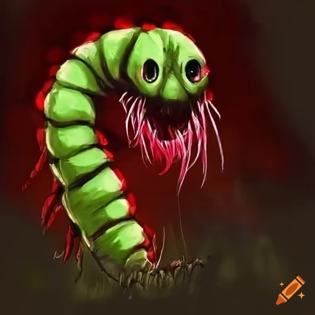 Cute Caterpillar Very Happy Cartoon Anime Insect