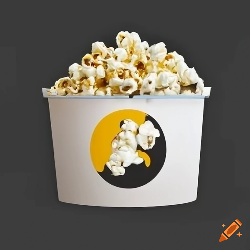 Cinema and popcorn themed logo design