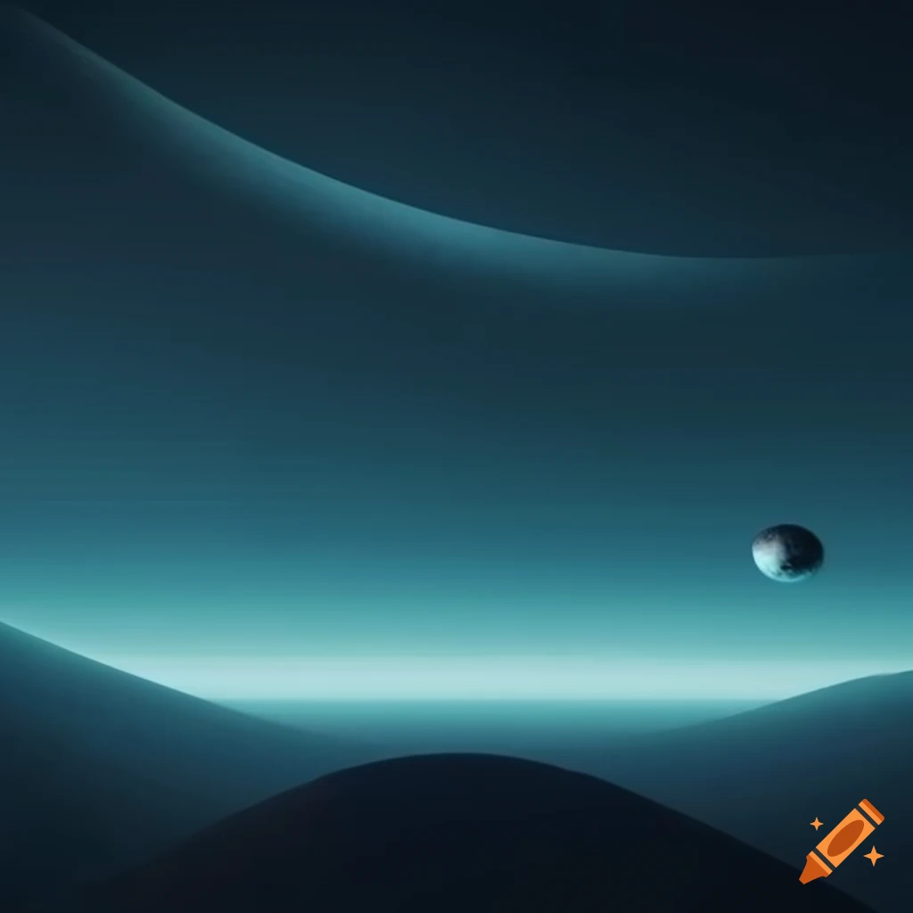 Minimalist space landscape on Craiyon