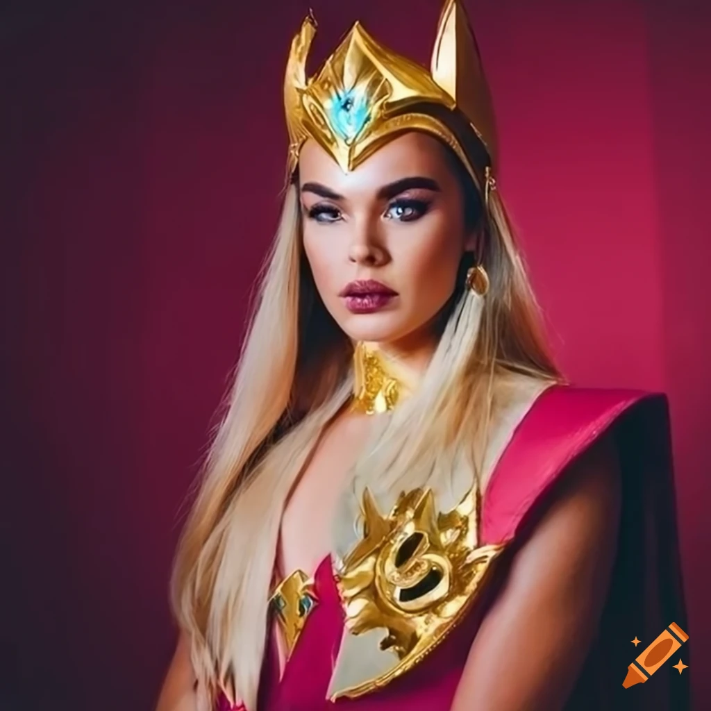 Photorealistic portrait of shera, queen of the princesses on Craiyon