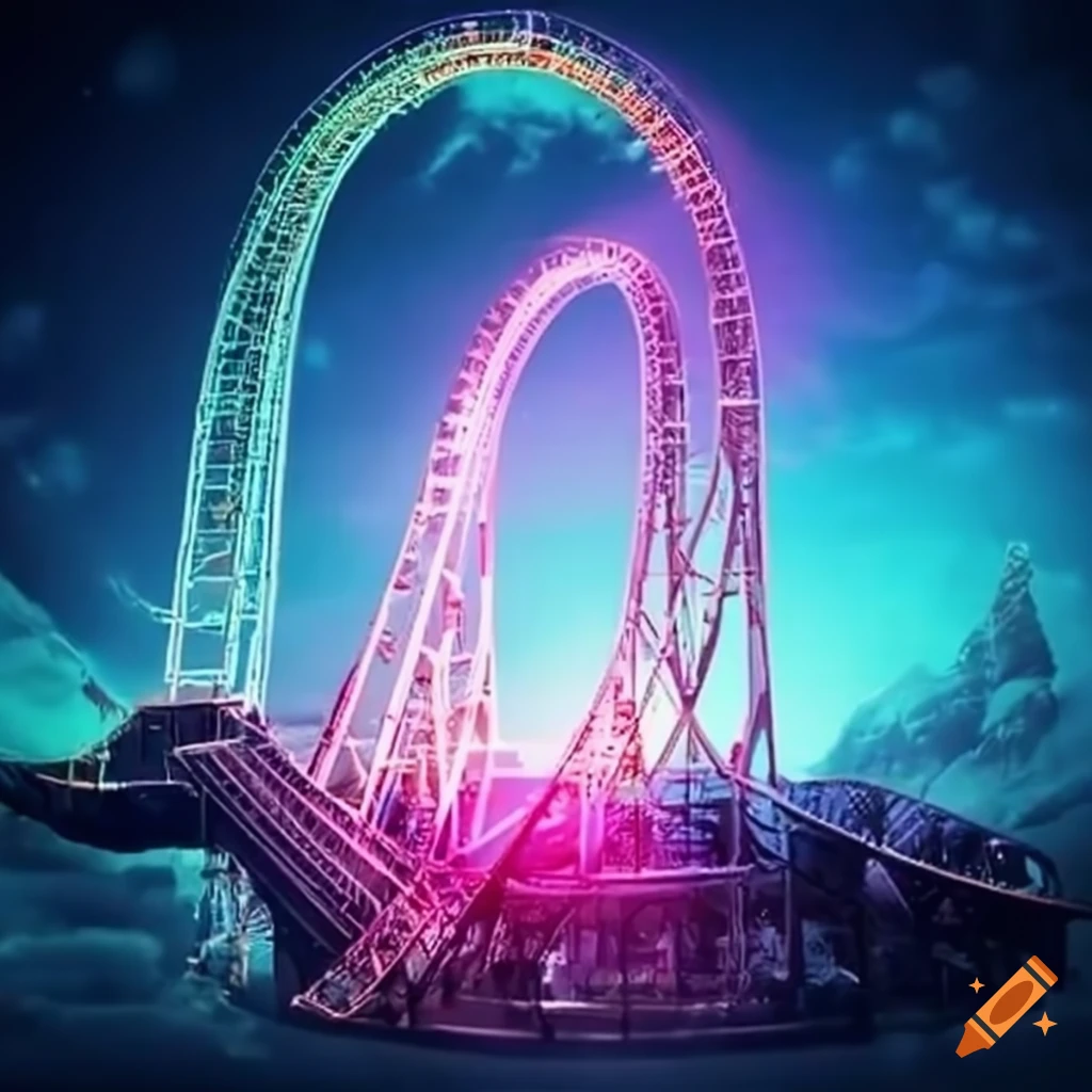 Technology rollercoaster depicting ups and downs