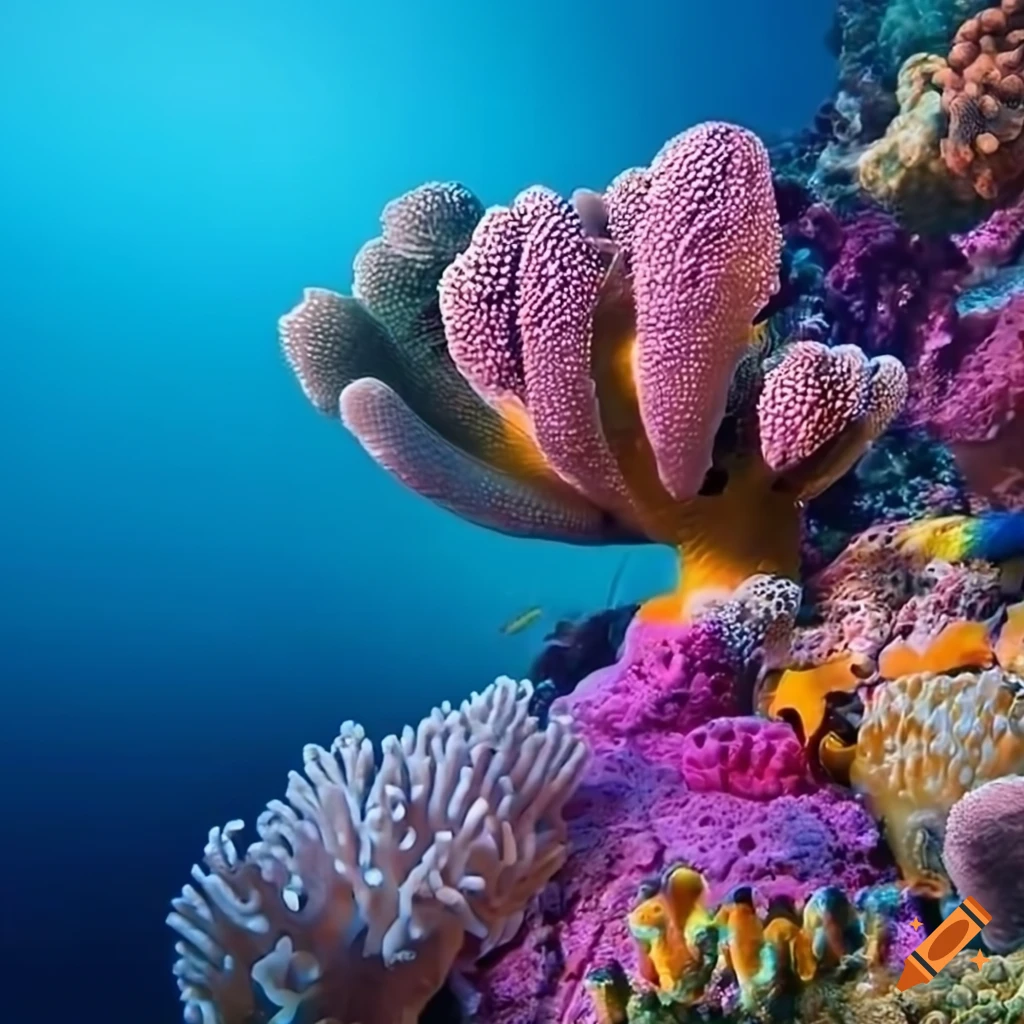 Underwater coral kingdom on Craiyon