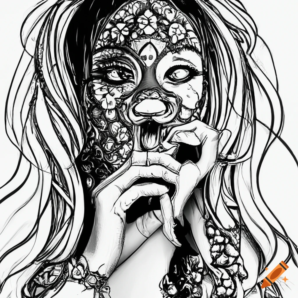 High resolution black and white coloring page on Craiyon