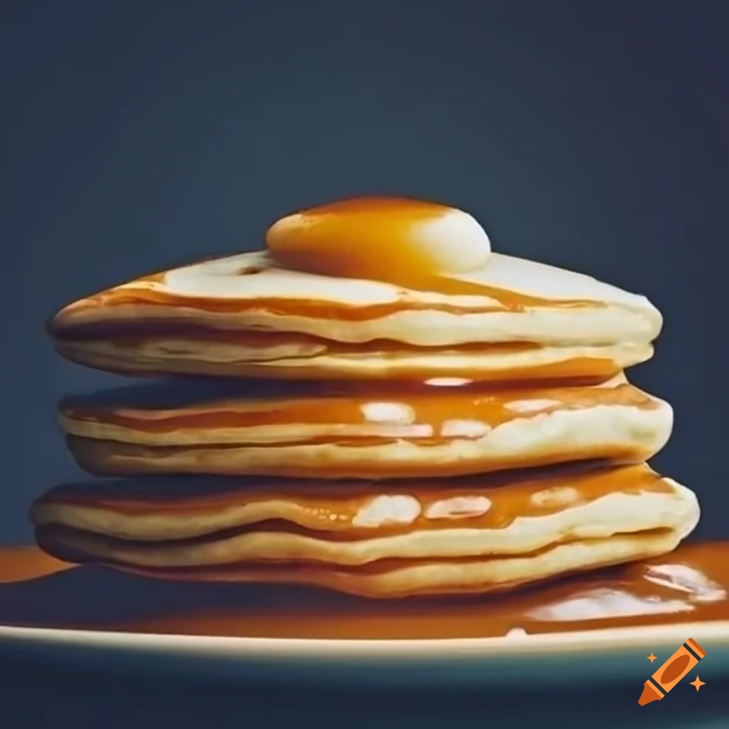 Delicious pancake with a one dollar sign