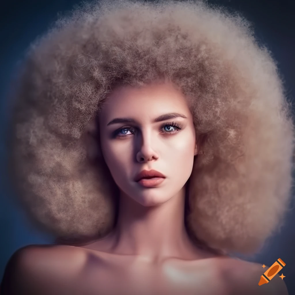 Vivid Blonde Afro Moment for Your Screen Vivid Blonde Afro Moment for Your Screen