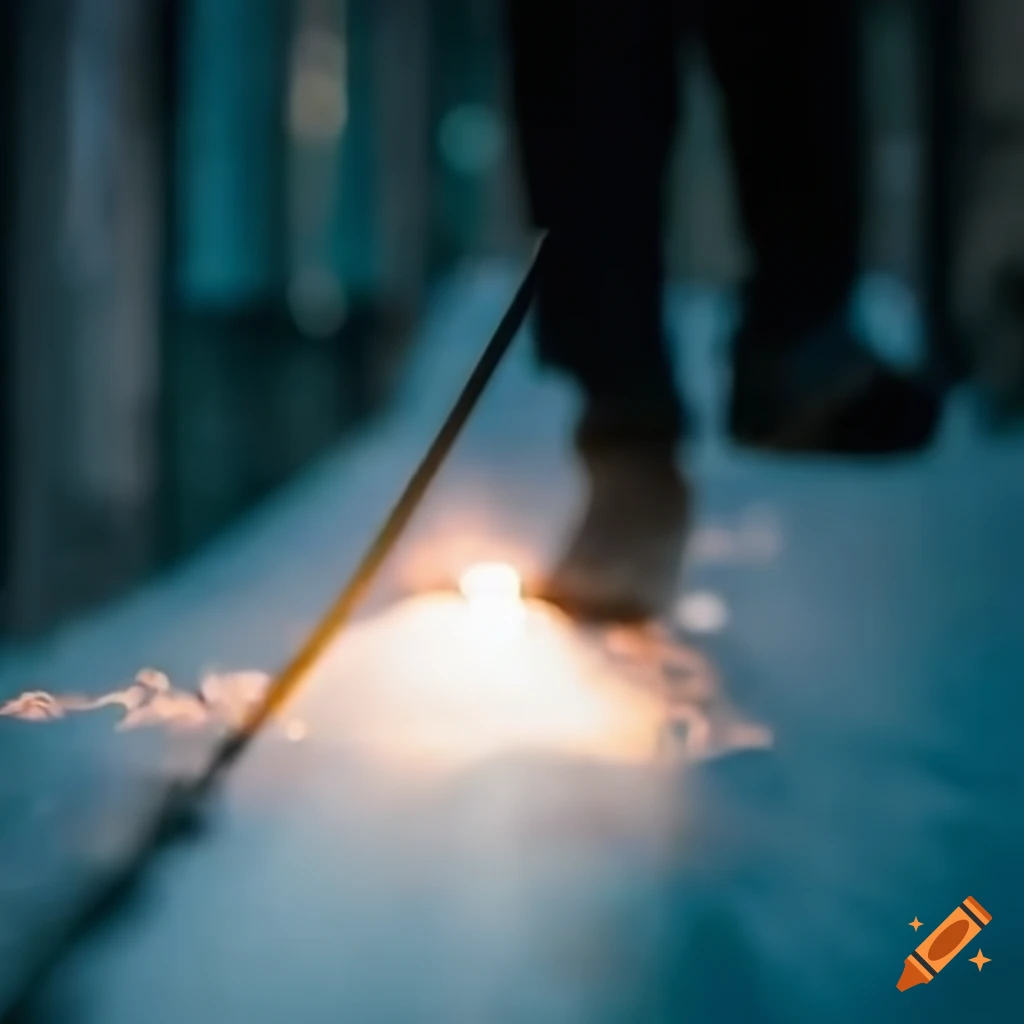 Man shovelling in a chaotic motion