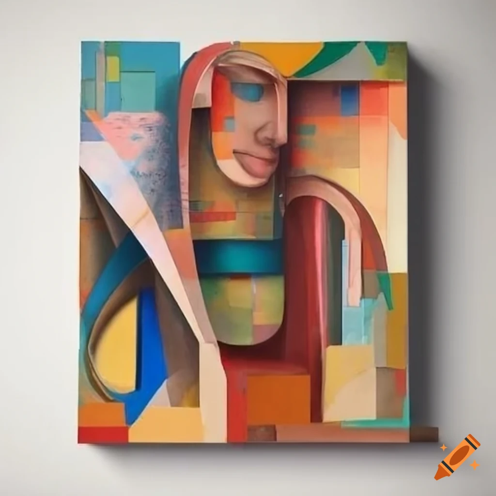 Collage of painting, sculpture, and architecture on Craiyon