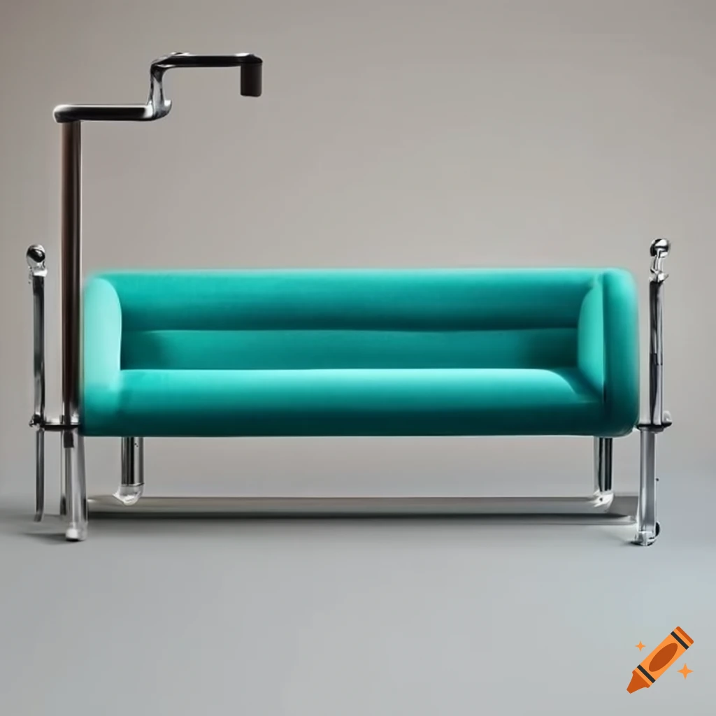 Bauhaus style couch made of pipes on Craiyon