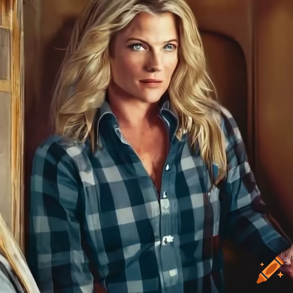 Two people in country style and highwaist black leather trousers