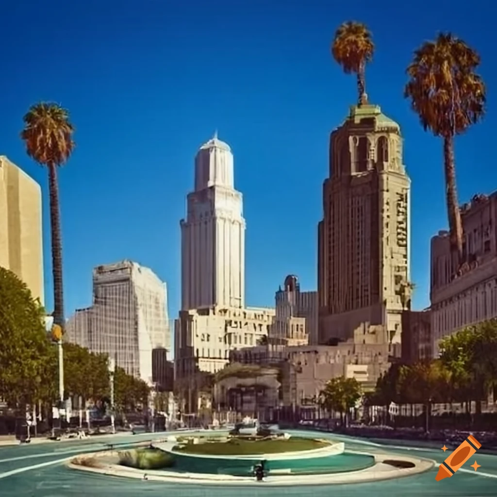 Collage of los angeles architecture history on Craiyon