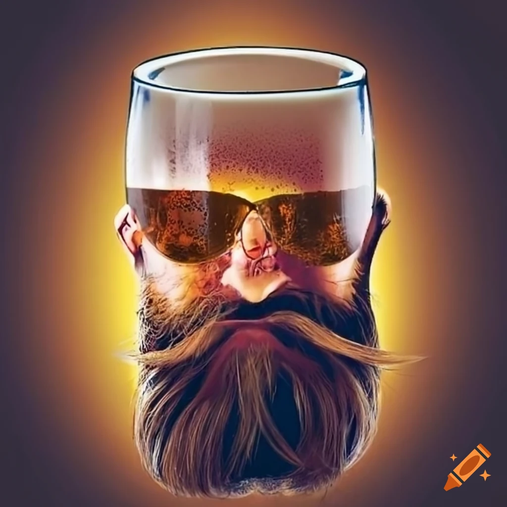 Pint of beer on a wooden table