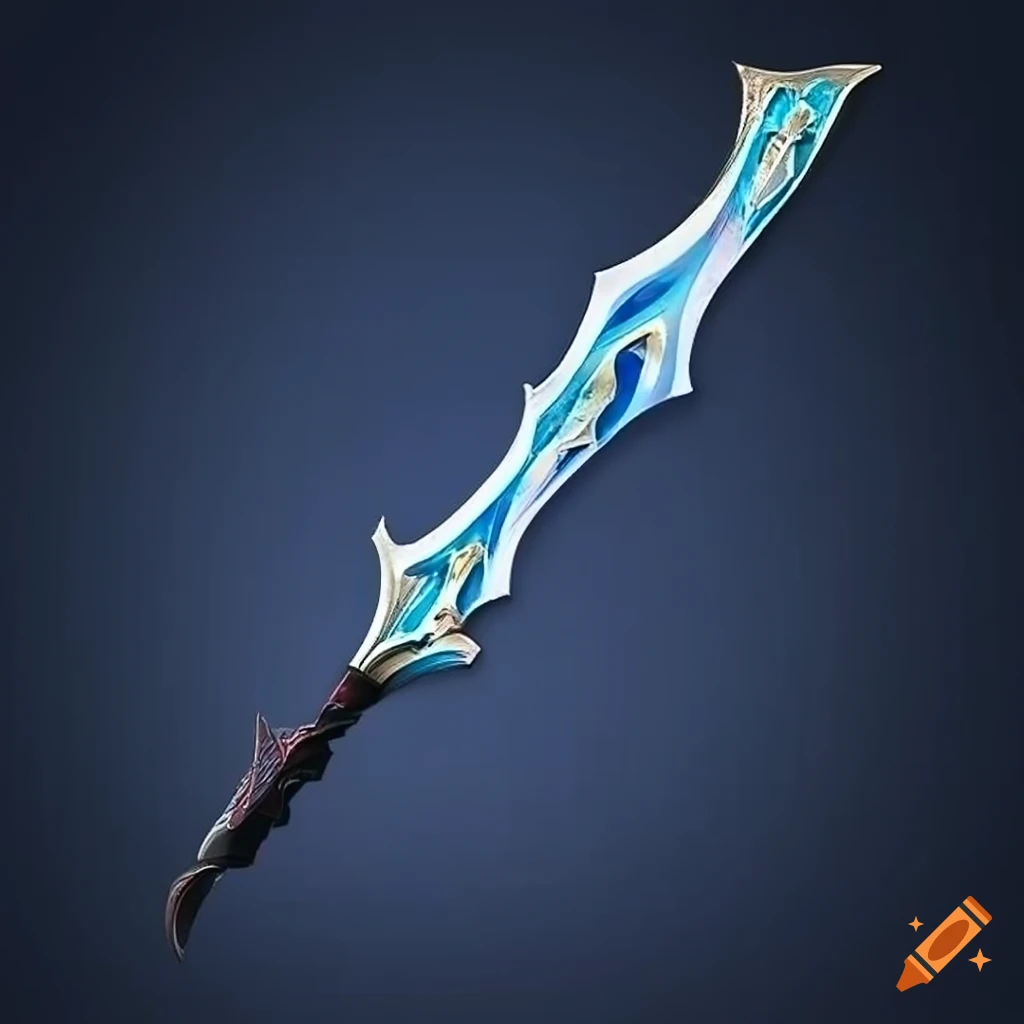Fantasy sword with a magical curve on Craiyon