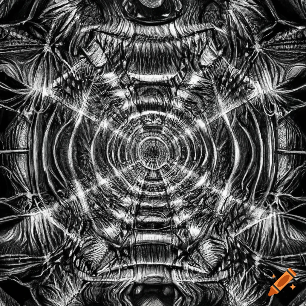 Artistic representation of the fourth dimension on Craiyon