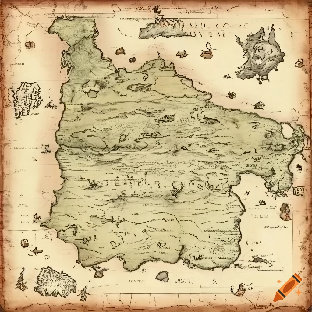 Continental map for dungeon and dragons