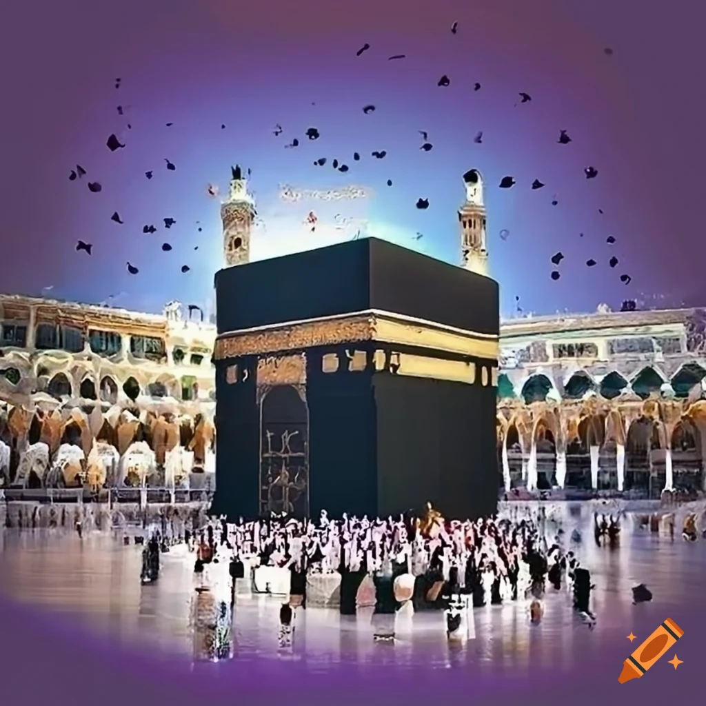 Kaaba mecca in a 2piece jigsaw puzzle on Craiyon