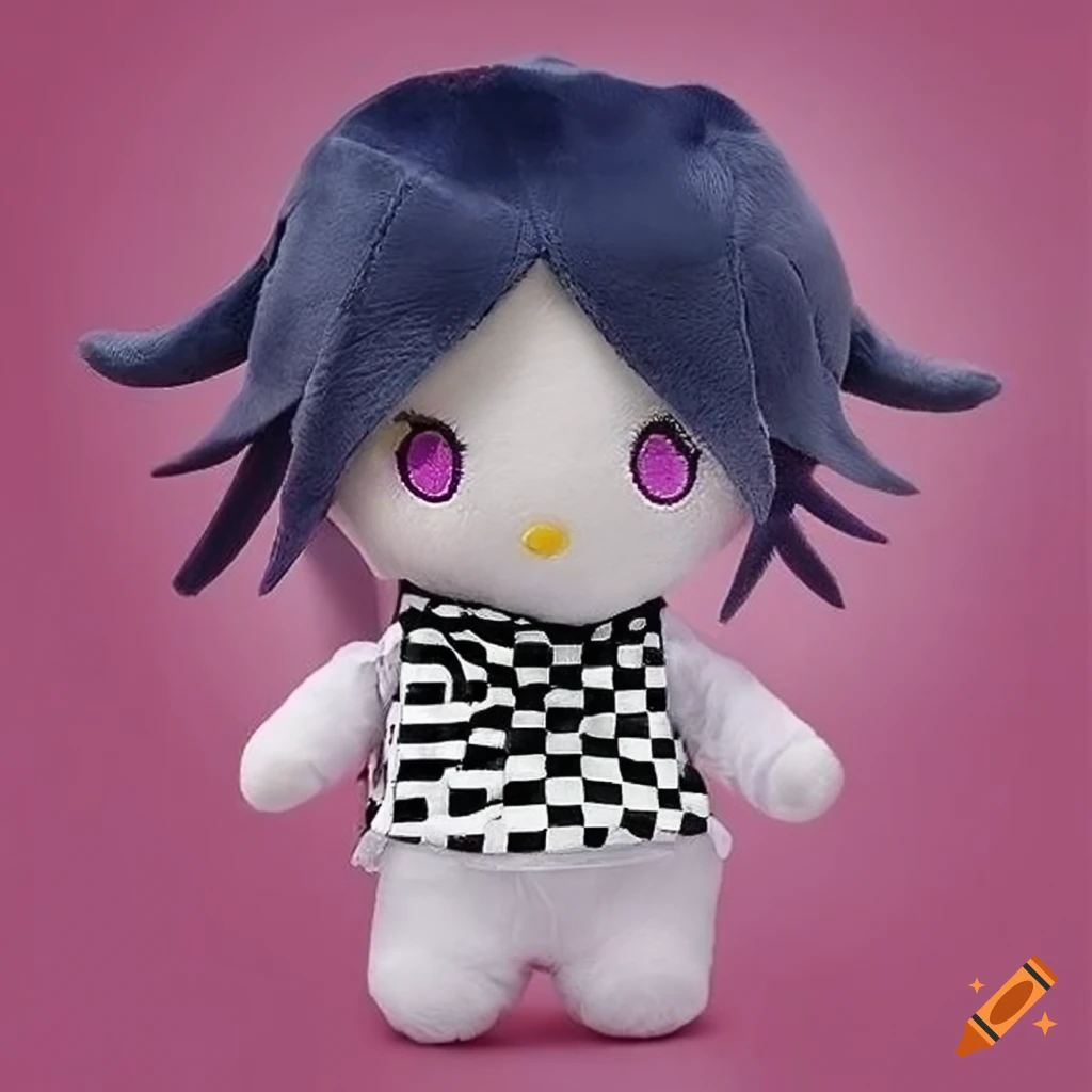 Kokichi Oma plushies in Hello Kitty style