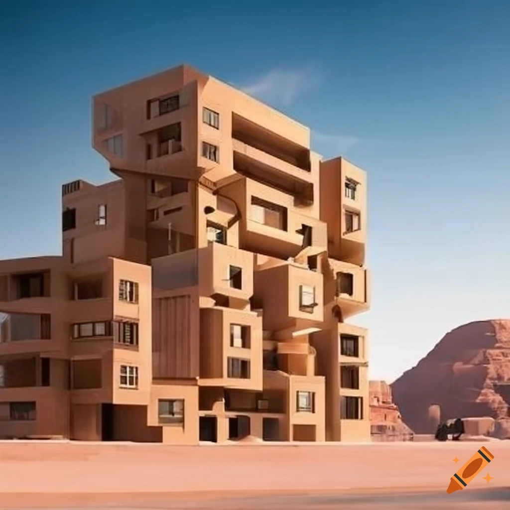 Modern modular condo in petra, jordan on Craiyon