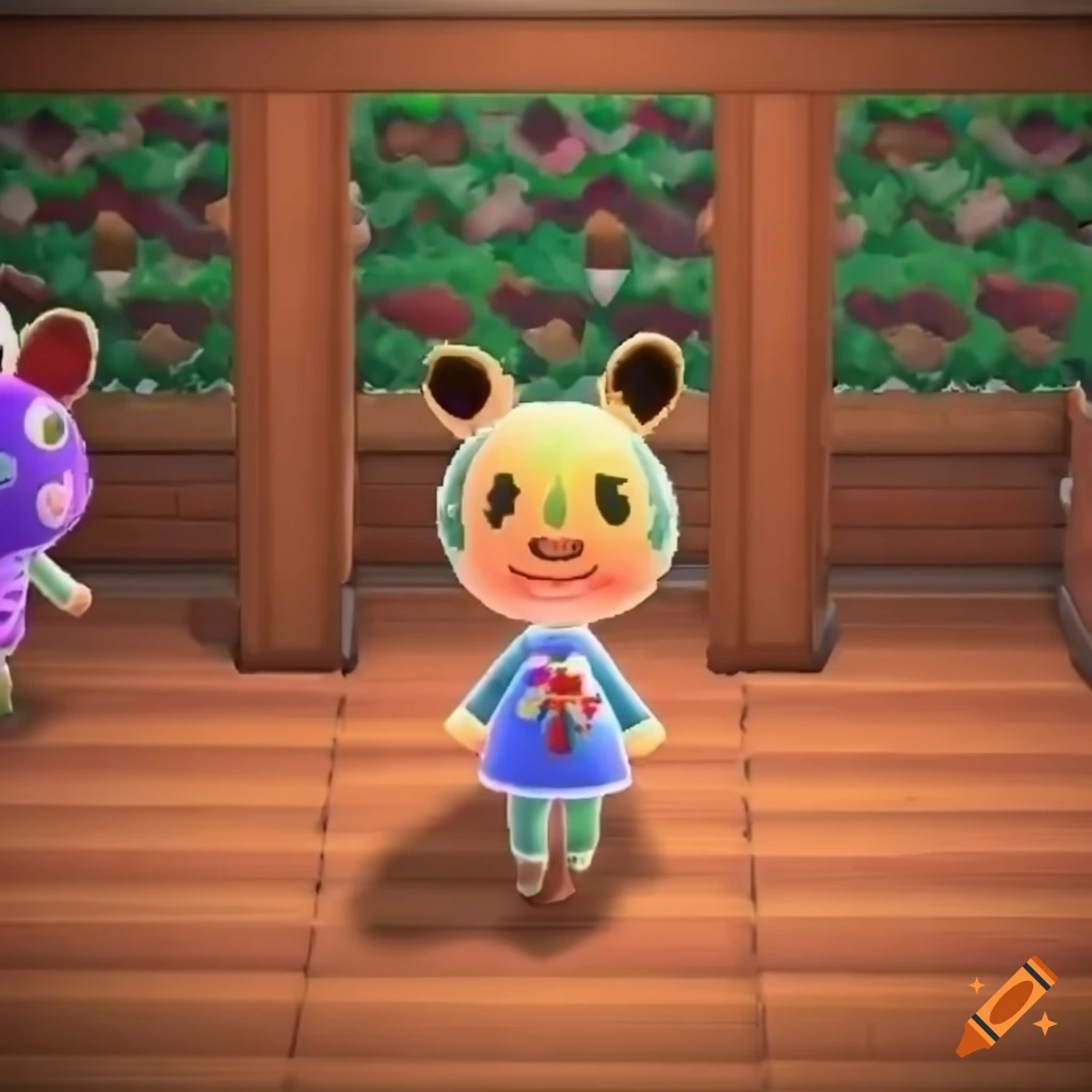 Animal crossing villager in highresolution bright colors on Craiyon