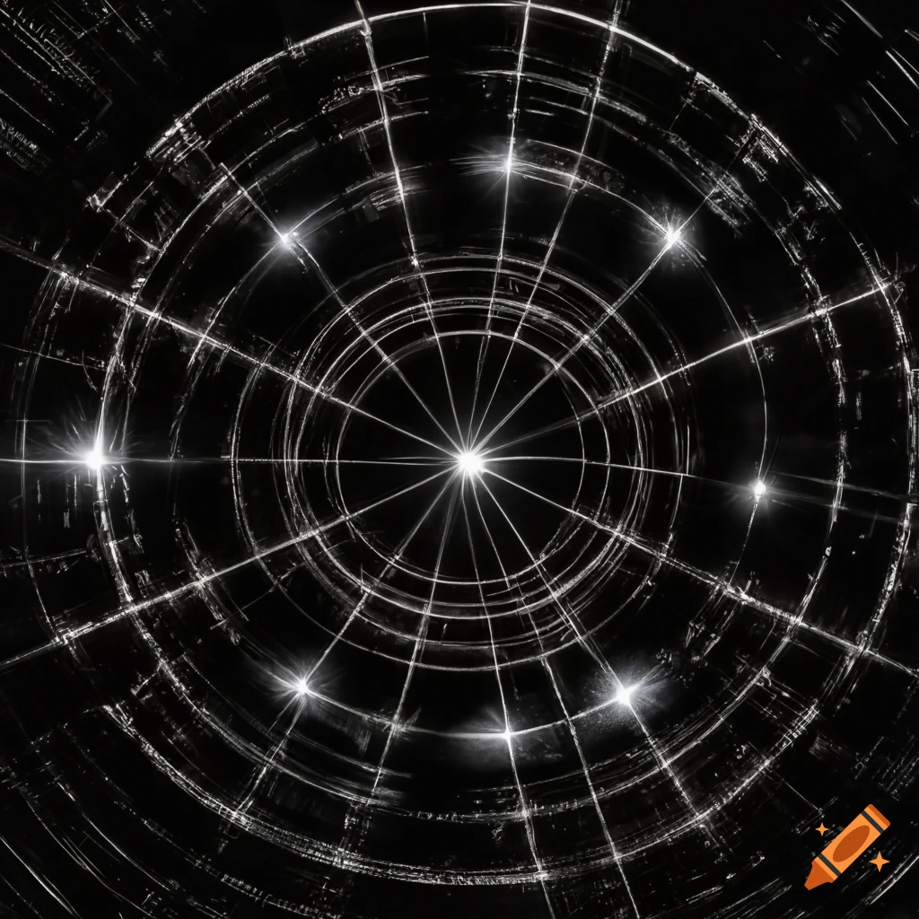Highly symmetrical electric network in monochrome