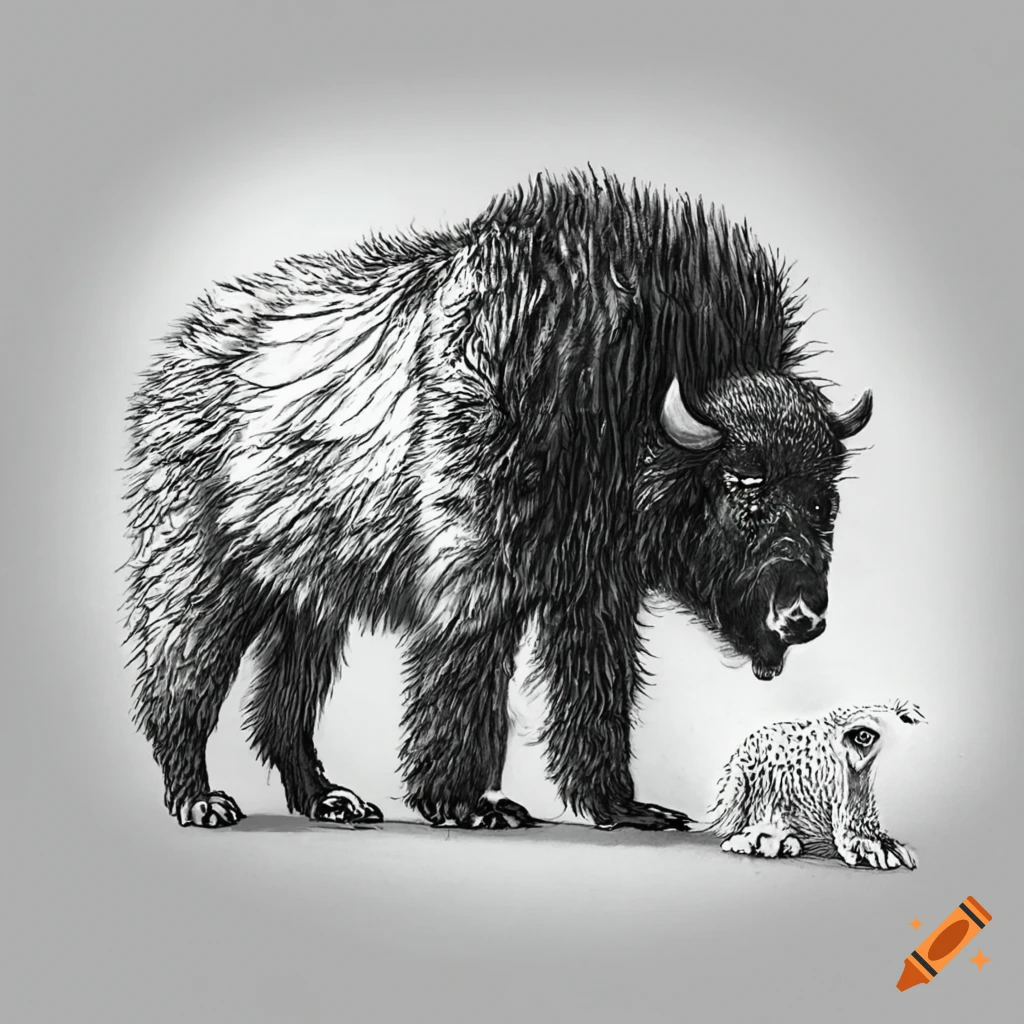 Genetic engineered polar bear and bison in a domestic setting