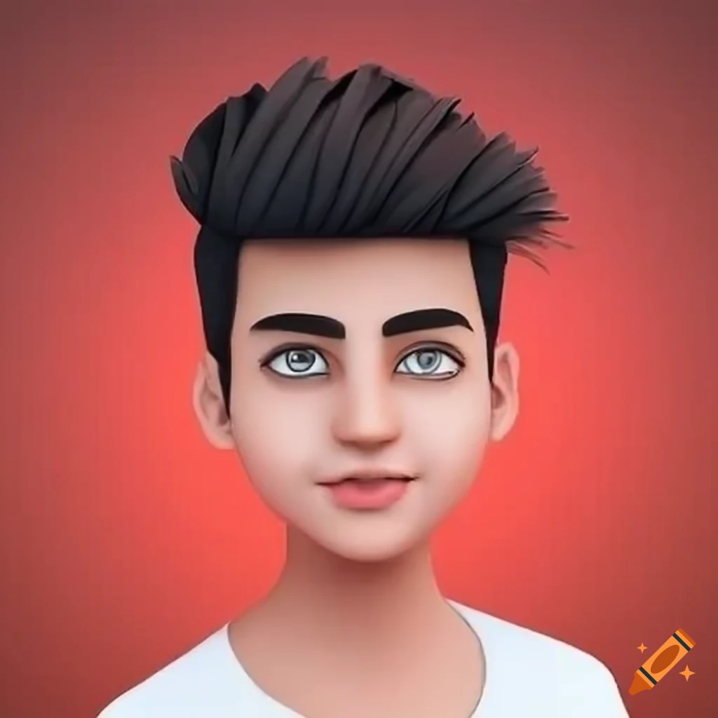 Smart boy 3D avatar with the name Om Prakash Bhilala in golden theme