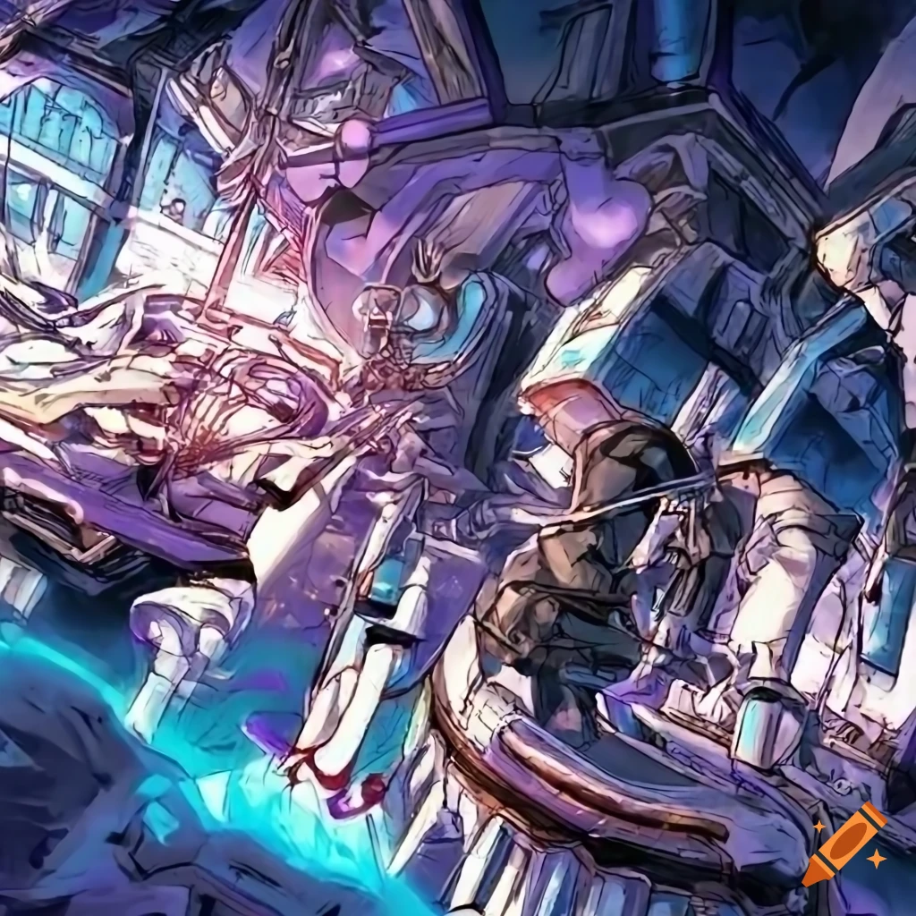 Factory in Yu-Gi-Oh art style