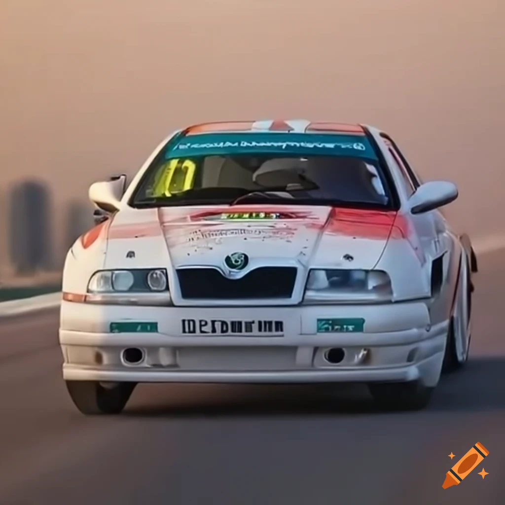 Skoda Octavia 1999 supercar drifting in Dubai