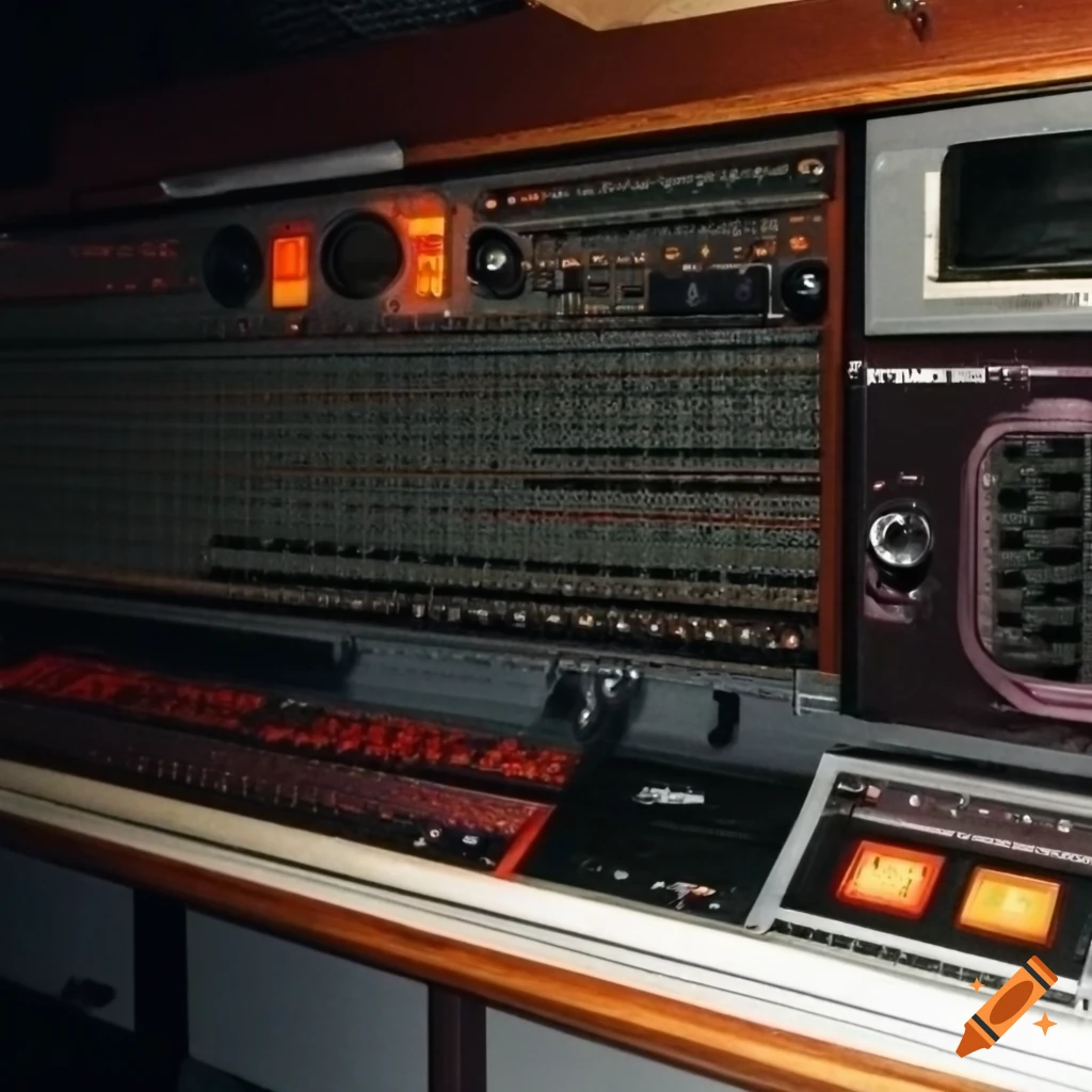 Ominous radio studio equipment