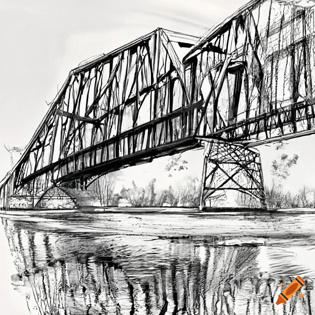 Train bridge in saginaw, michigan on Craiyon