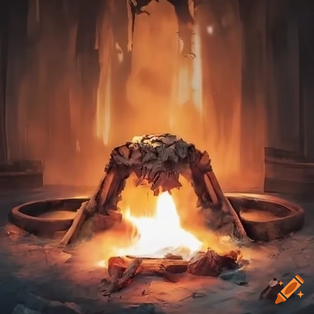 Forging tools in a workshop