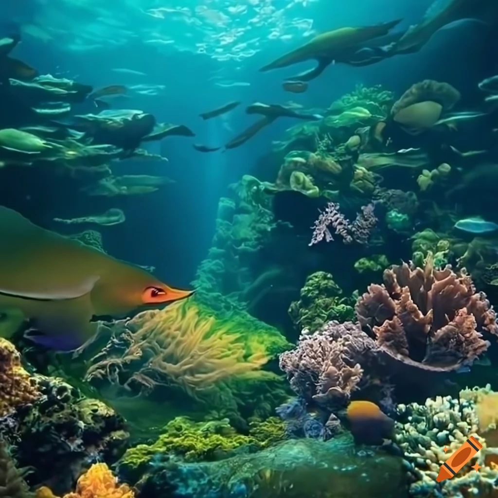 Enchanted underwater realm: Dive into a hidden saltwater lake within a