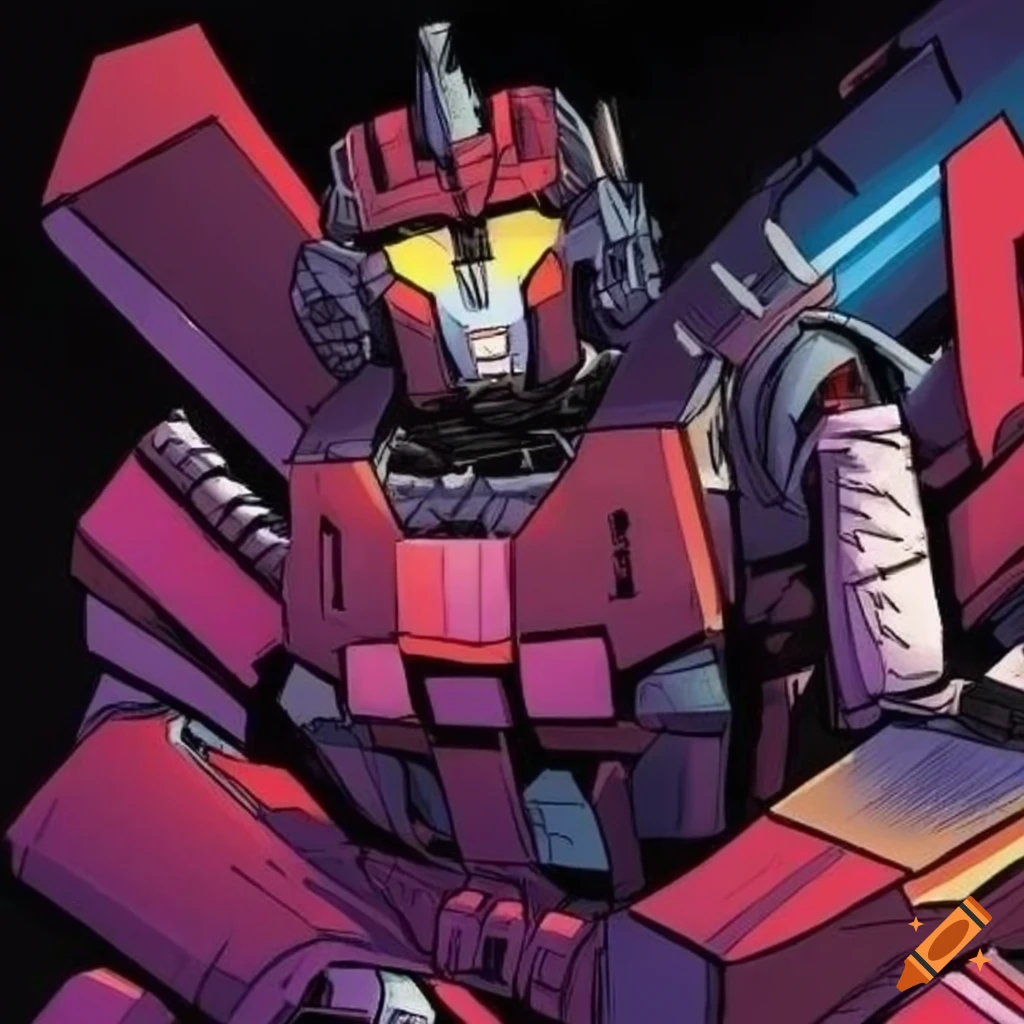 Transformers idw comic depiction of a deception oc on Craiyon