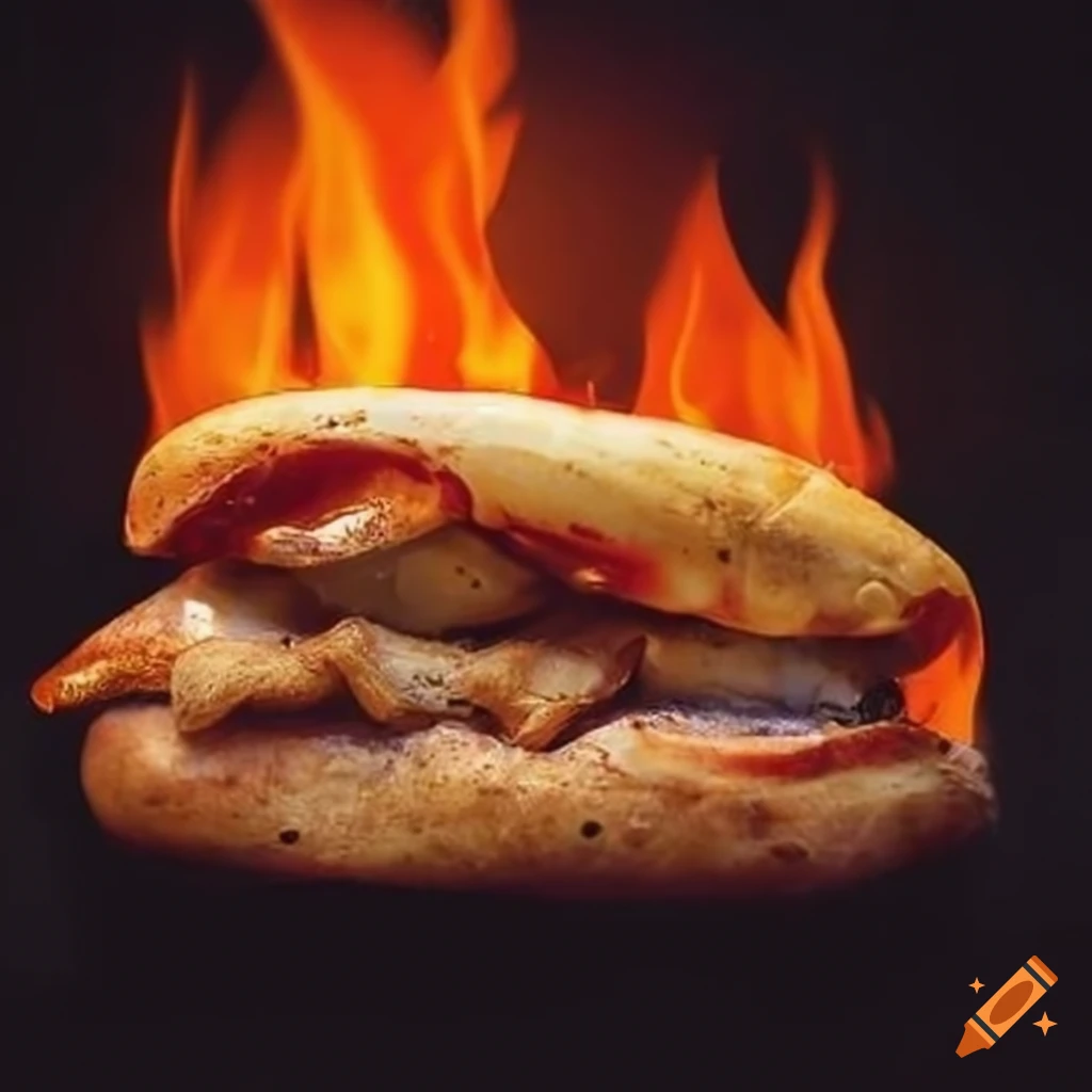 Choripán on fire