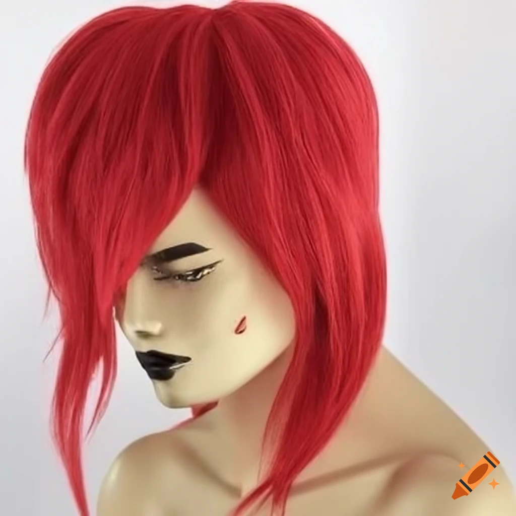 Mannequin with a demon wig