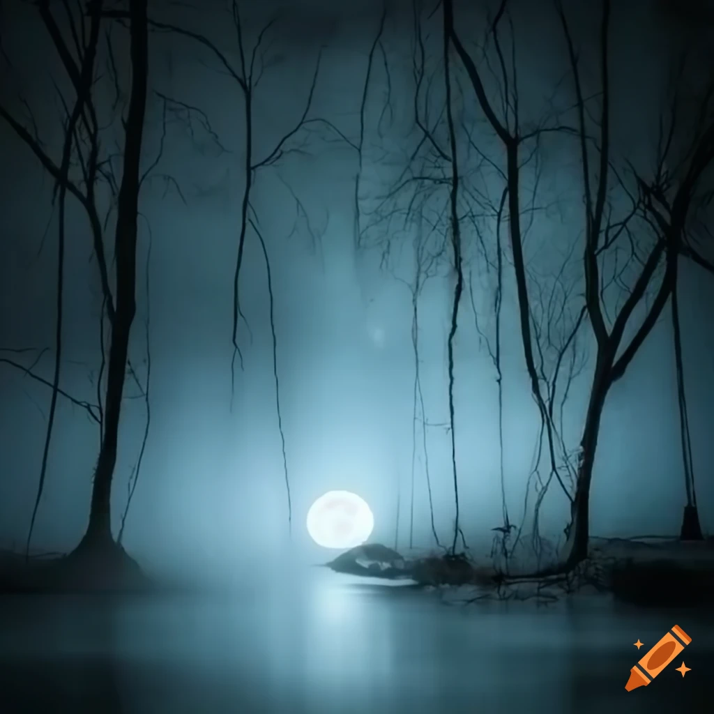 Labrador with enchanting patterns in moonlight