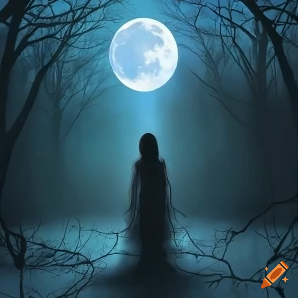 Labrador with enchanting moonlight patterns and dynamic shadows