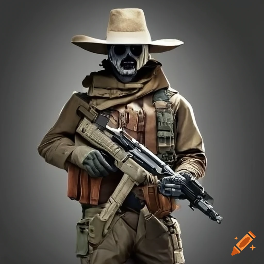 Cowboy ghost in tactical gear