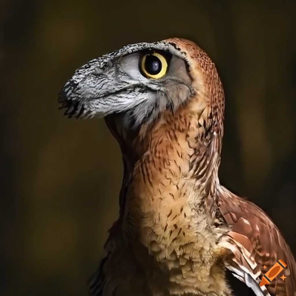 Feathered Utahraptor with owl-like colors