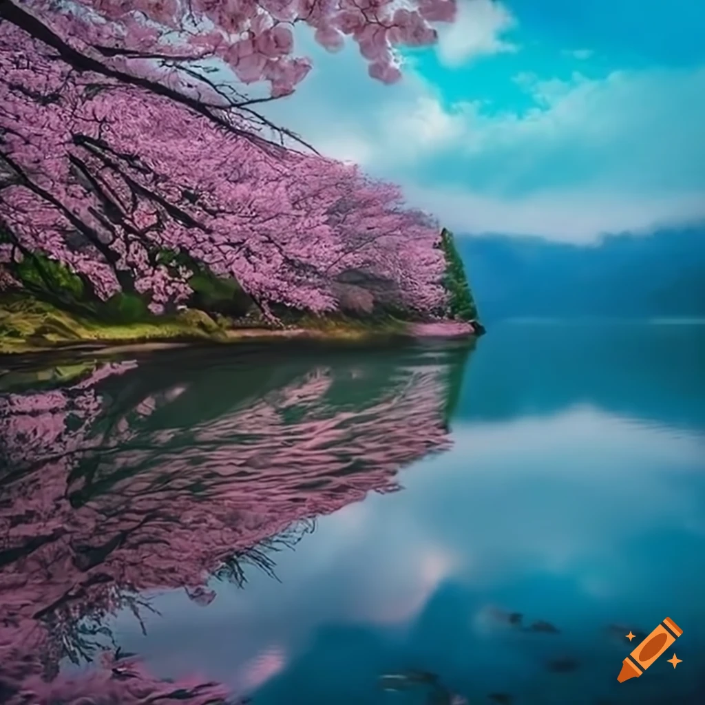 Japanese Cherry Trees by Saltwater Lake